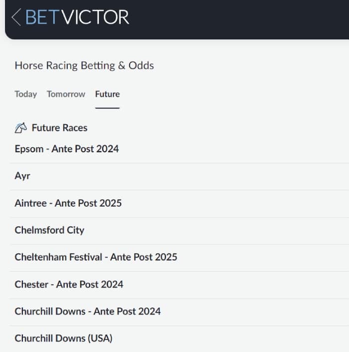 BetVictor Horse Racing