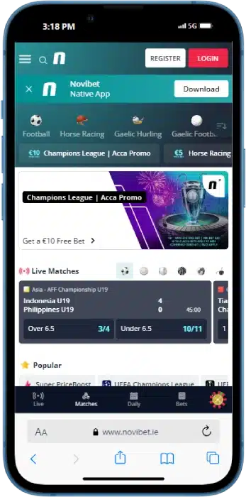 iOS Novibet