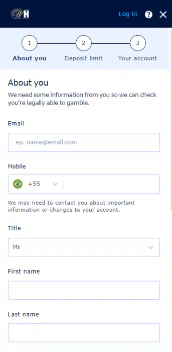 Registration and User Experience at William Hill