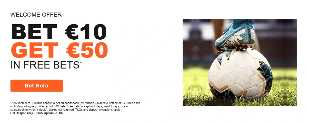 livescore bet ireland welcome offer Bet €10, Get €50 in Free Bets